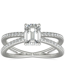 Blue Nile Studio Empress Diamond Engagement Ring in Platinum (0.32 ct. tw.)